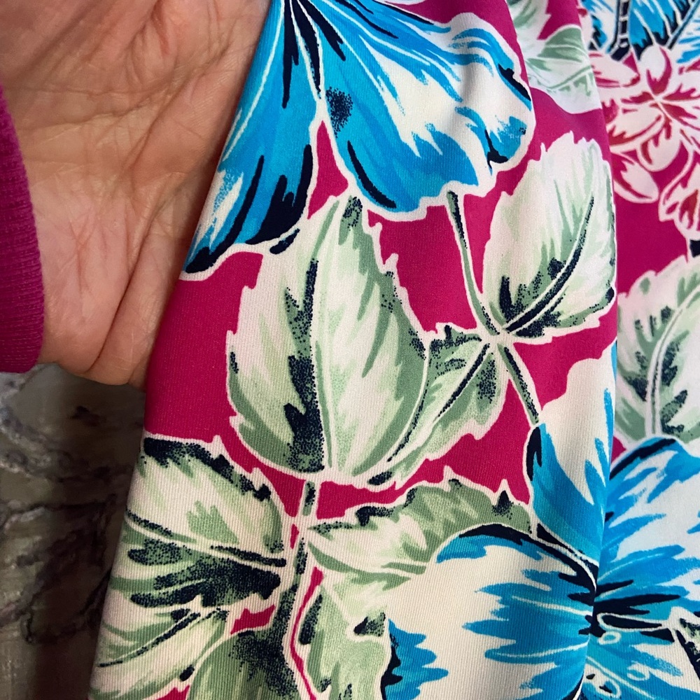 Tommy Bahama Sz M Pink and Blue Floral Women’s Mini Dress - Picture 10 of 11